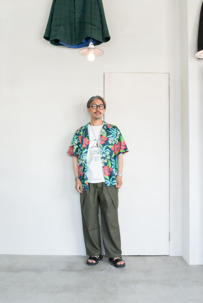 FilMelange PENN Open Collar Shirt Plating Tenjiku Aloha