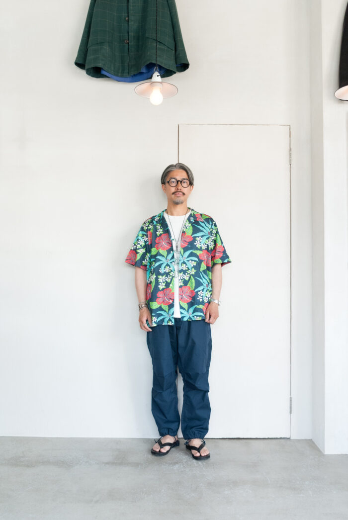 FilMelange PENN Open Collar Shirt Plating Tenjiku Aloha