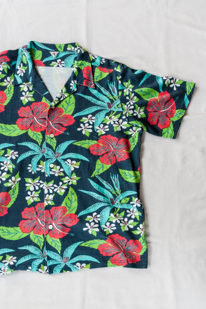FilMelange PENN Open Collar Shirt Plating Tenjiku Aloha