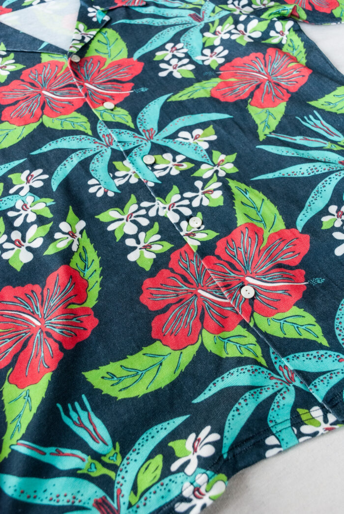 FilMelange PENN Open Collar Shirt Plating Tenjiku Aloha