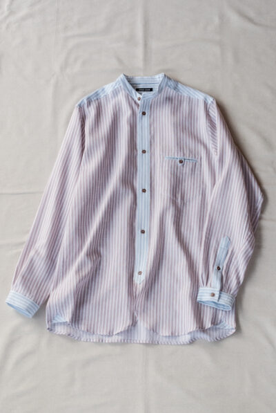 Frank Leder Dead Stock Two Tone Stripe Cotton Shirt
