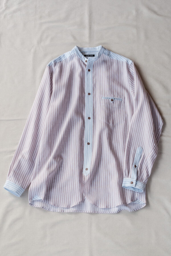 Frank Leder Dead Stock Two Tone Stripe Cotton Shirt