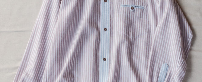 Frank Leder Dead Stock Two Tone Stripe Cotton Shirt