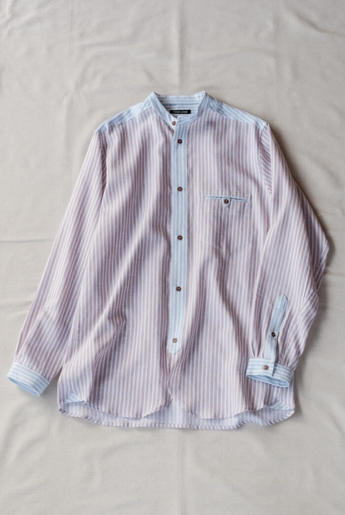 Frank Leder Dead Stock Two Tone Stripe Cotton Shirt