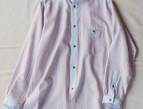 Frank Leder Dead Stock Two Tone Stripe Cotton Shirt
