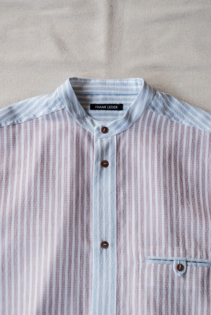 Frank Leder Dead Stock Two Tone Stripe Cotton Shirt