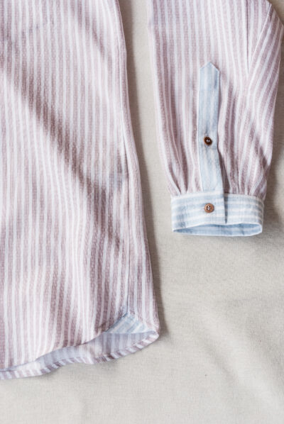 Frank Leder Dead Stock Two Tone Stripe Cotton Shirt