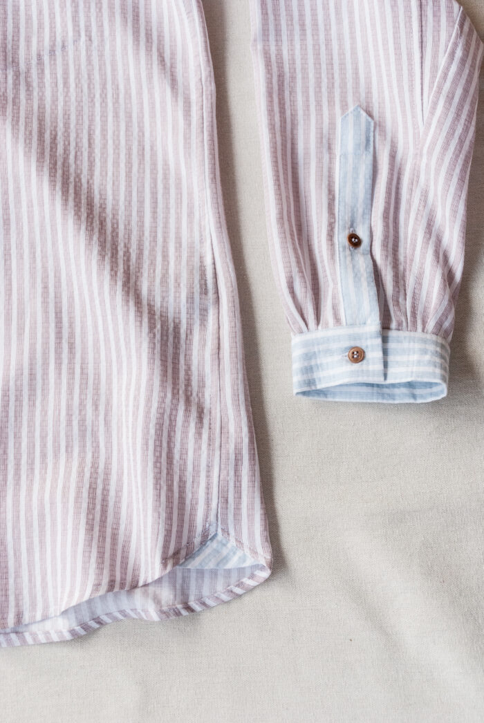 Frank Leder Dead Stock Two Tone Stripe Cotton Shirt