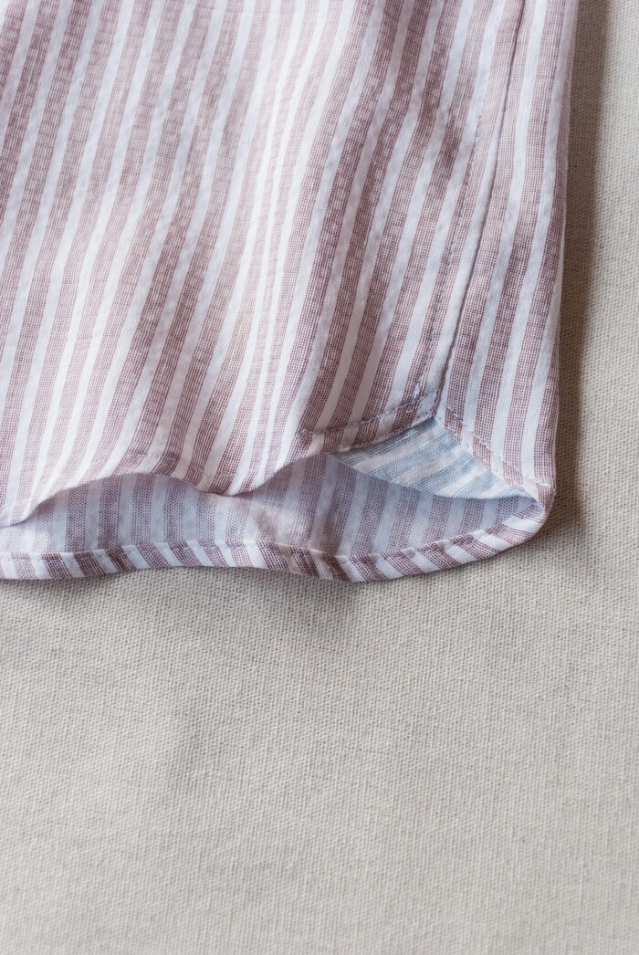 Frank Leder Dead Stock Two Tone Stripe Cotton Shirt