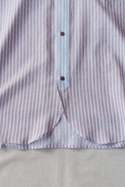 Frank Leder Dead Stock Two Tone Stripe Cotton Shirt
