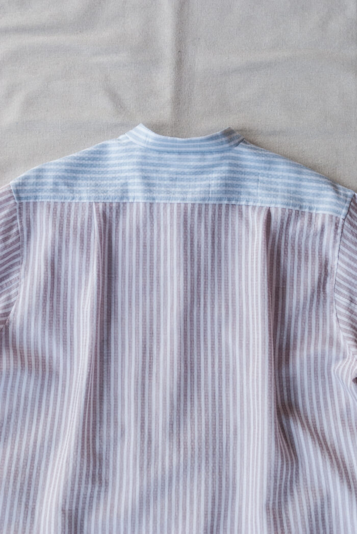 Frank Leder Dead Stock Two Tone Stripe Cotton Shirt