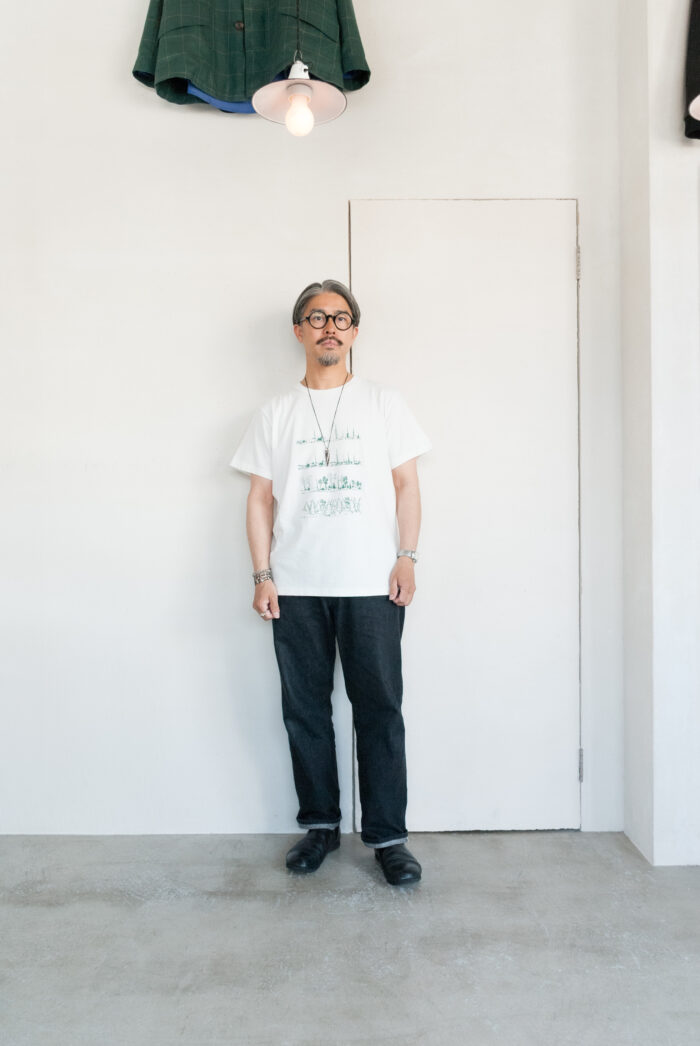 FilMelange VINK-TREES Vintage Tenjiku Print T-Shirt