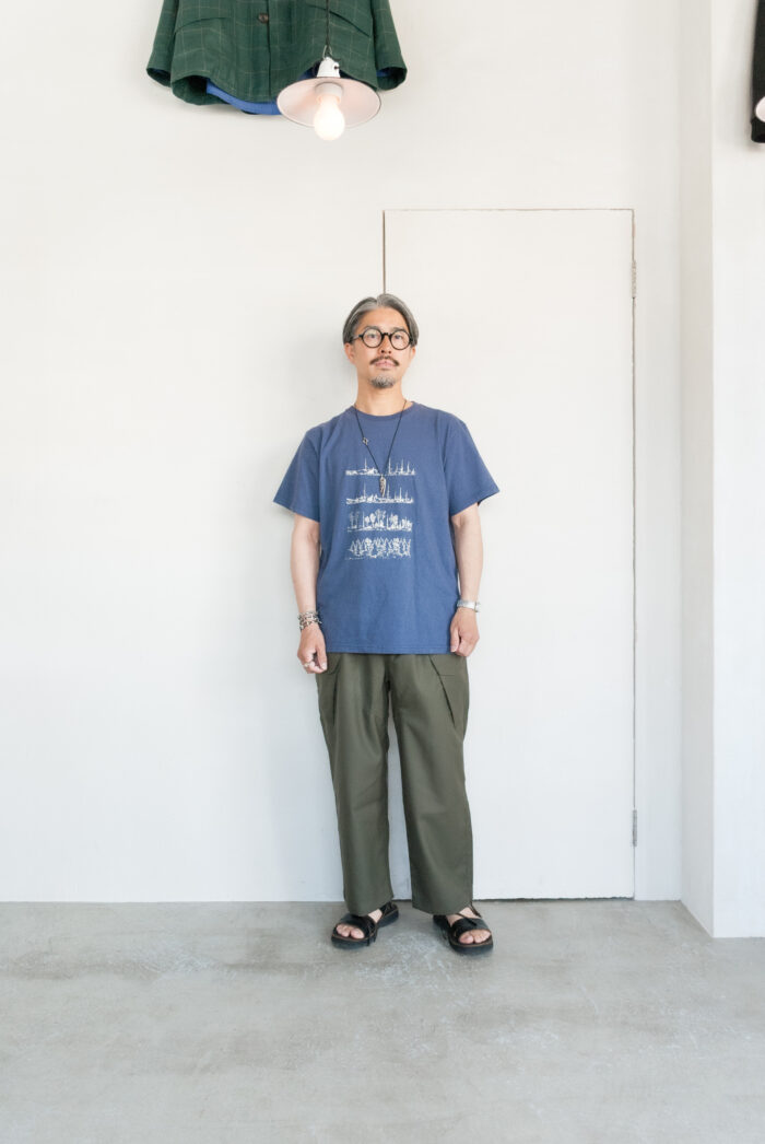 FilMelange VINK-TREES Vintage Tenjiku Print T-Shirt