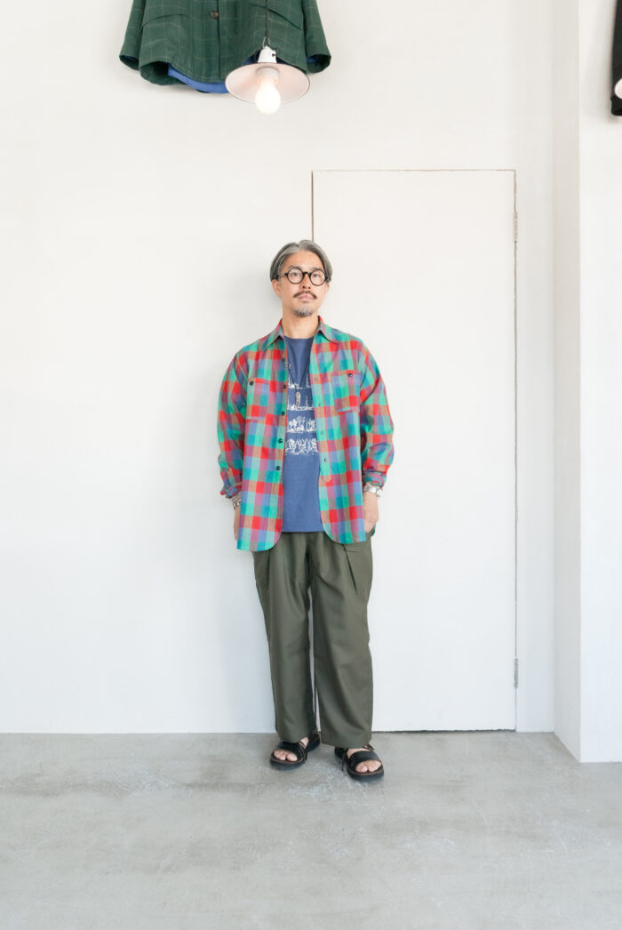 SASSAFRAS Gardening at Night Shirt Madras Check