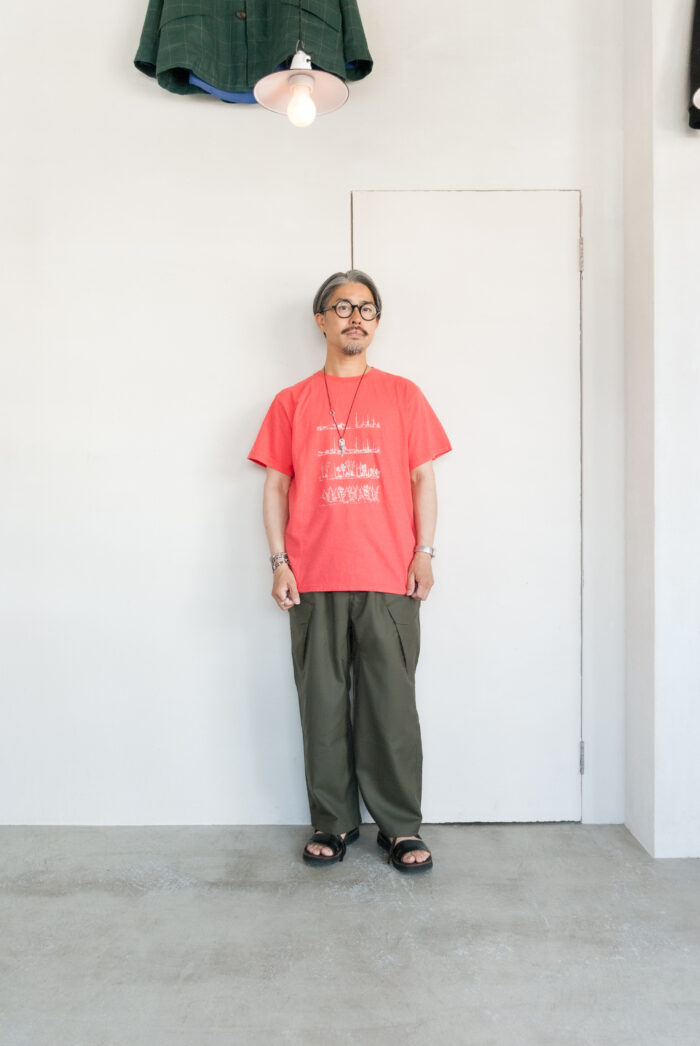 FilMelange VINK-TREES Vintage Tenjiku Print T-Shirt