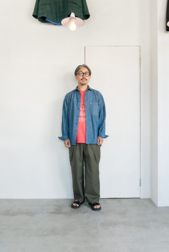 FilMelange VINK-TREES Vintage Tenjiku Print T-Shirt