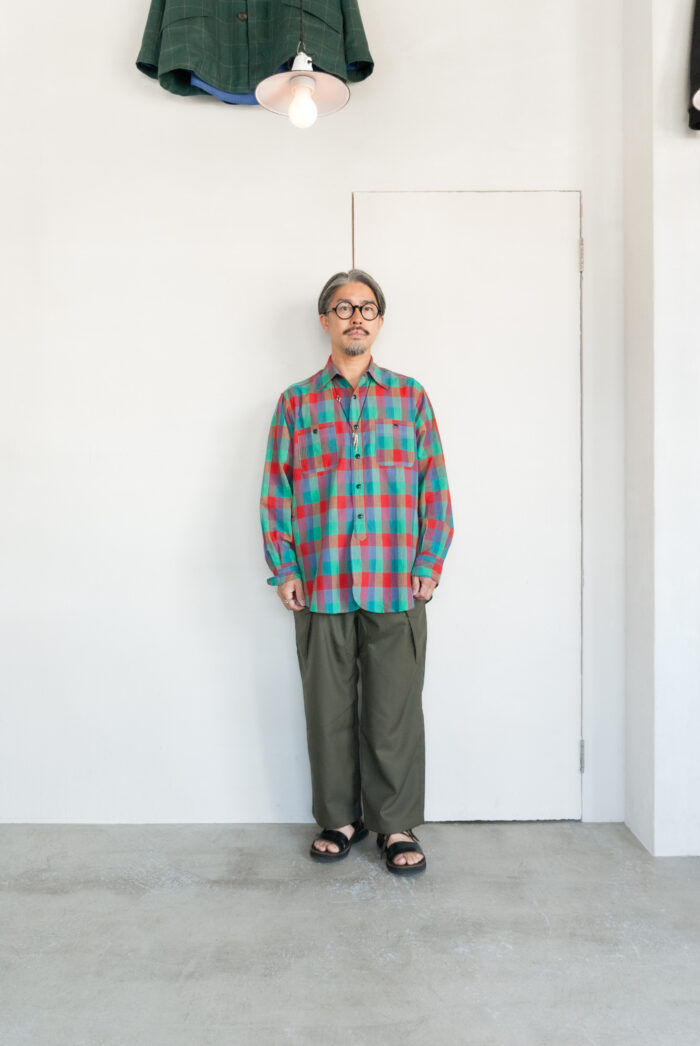 SASSAFRAS Gardening at Night Shirt Madras Check