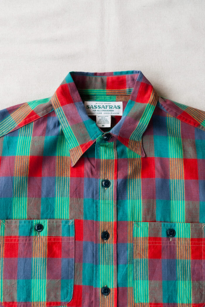 SASSAFRAS Gardening at Night Shirt Madras Check