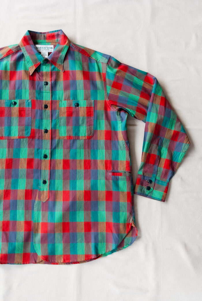 SASSAFRAS Gardening at Night Shirt Madras Check