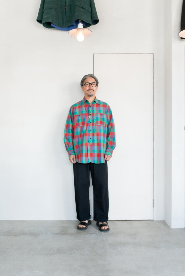 SASSAFRAS Gardening at Night Shirt Madras Check