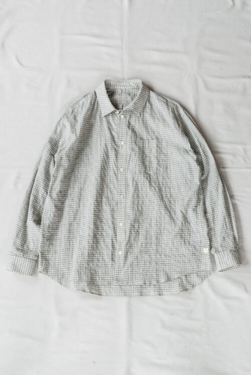 MASTER&Co. New Plain Shirt Shirring Check White