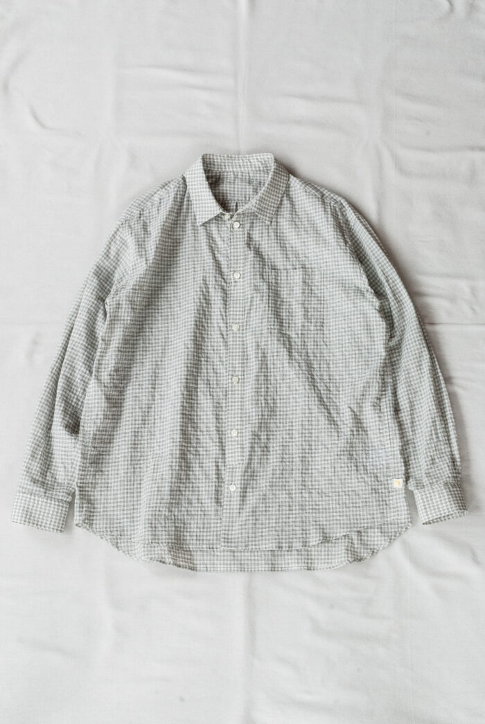 MASTER&Co. New Plain Shirt Shirring Check White