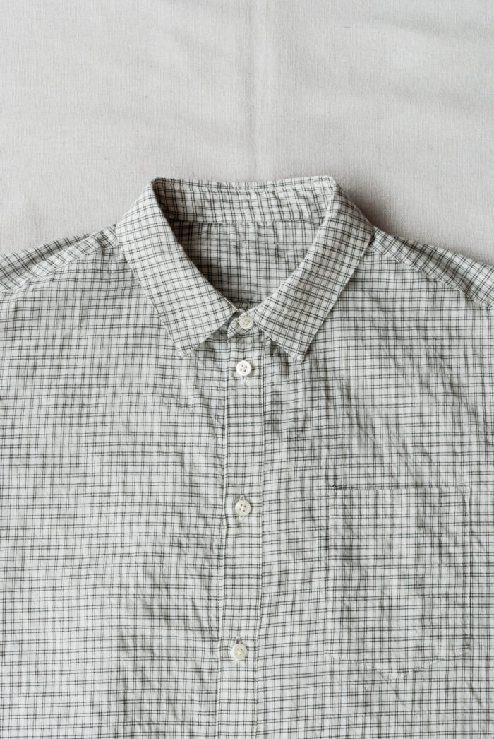MASTER&Co. New Plain Shirt Shirring Check White