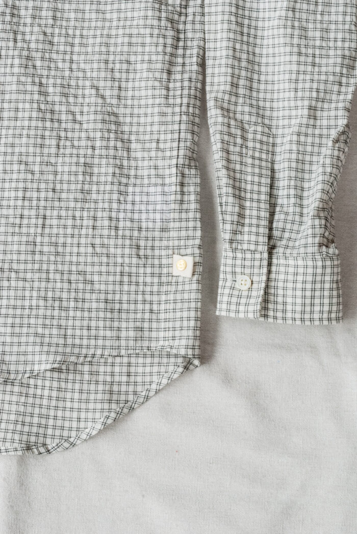 MASTER&Co. New Plain Shirt Shirring Check White