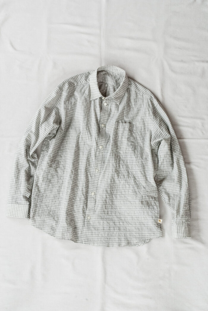 MASTER&Co. New Plain Shirt Shirring Check White