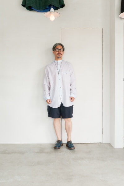 Frank Leder Dead Stock Two Tone Stripe Cotton Shirt