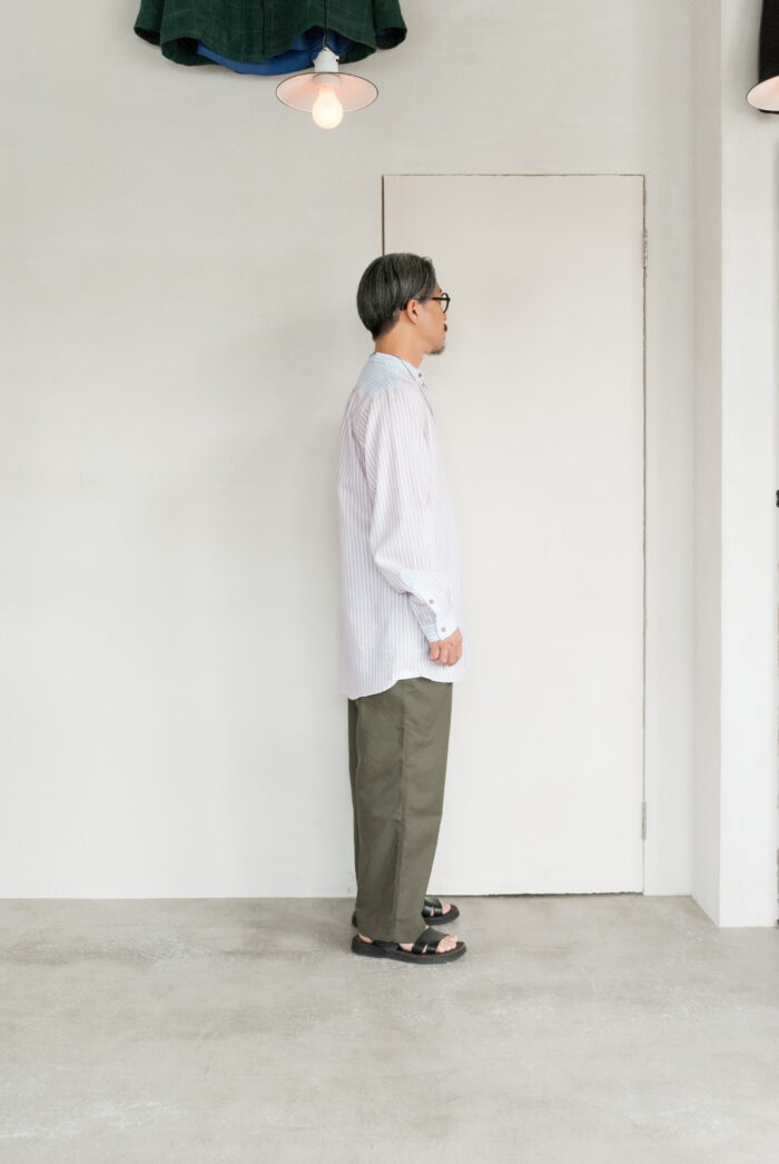 Frank Leder Dead Stock Two Tone Stripe Cotton Shirt