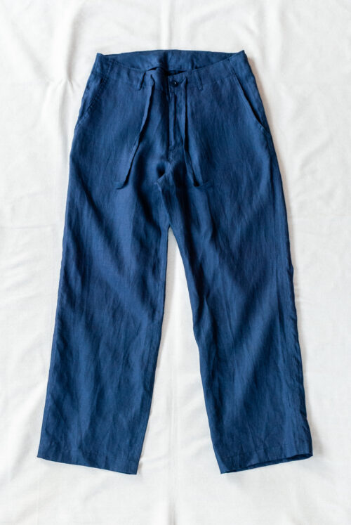 MASTER&Co. Indigo Linen Drawstring Trousers