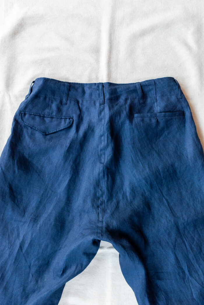 MASTER&Co. Indigo Linen Drawstring Trousers