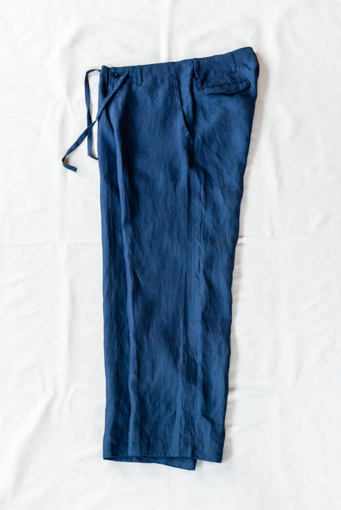 MASTER&Co. Indigo Linen Drawstring Trousers