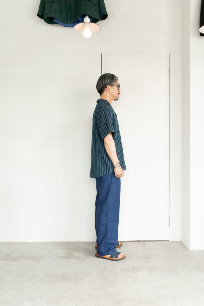 MASTER&Co. Indigo Linen Drawstring Trousers