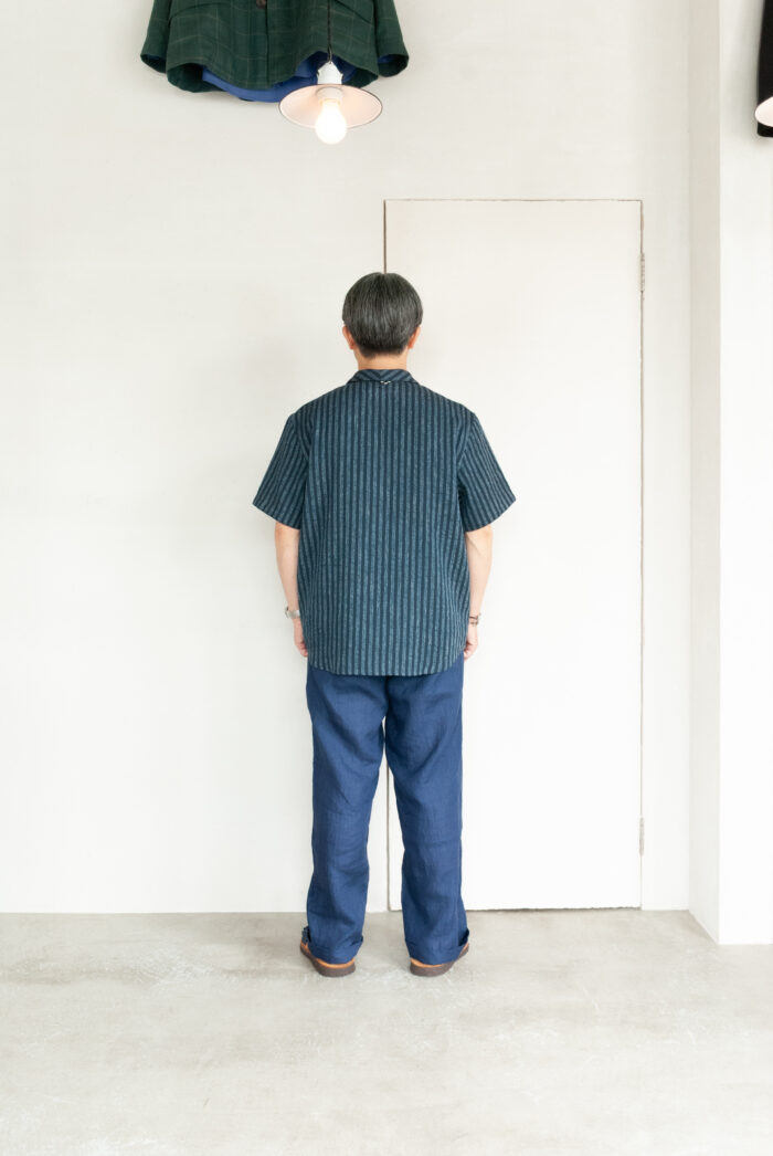 MASTER&Co. Indigo Linen Drawstring Trousers