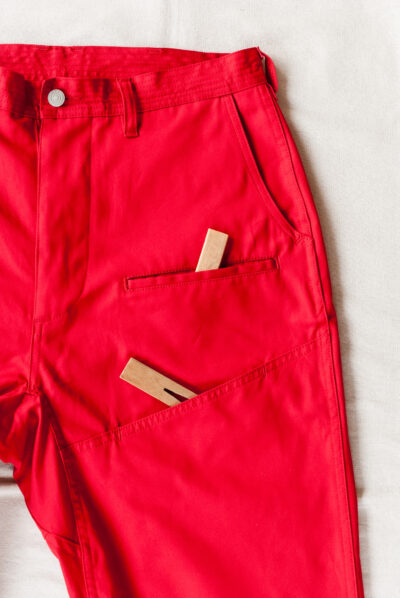 SASSAFRAS Leaf Warden Pants 4/5 Weather Cloth Red