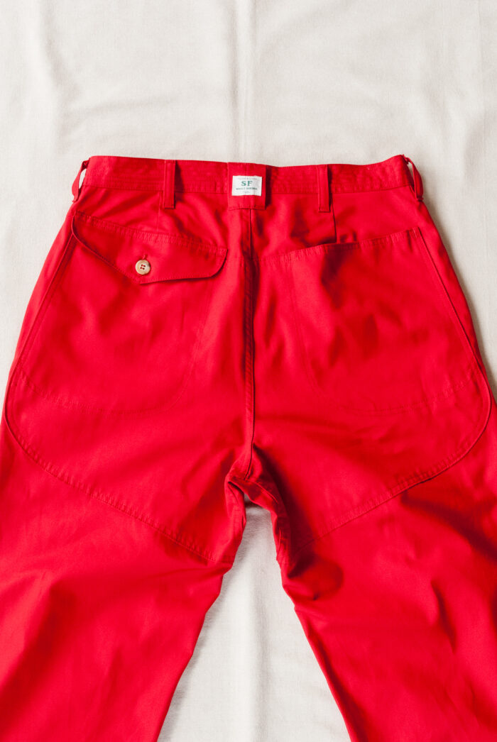 SASSAFRAS Leaf Warden Pants 4/5 Weather Cloth Red