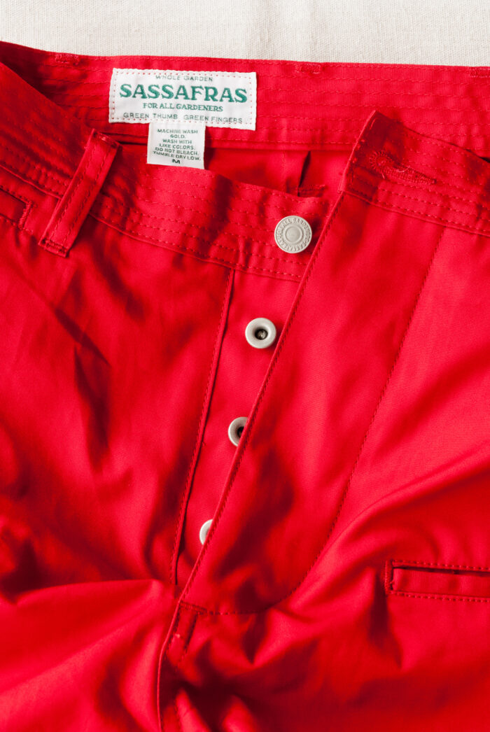 SASSAFRAS Leaf Warden Pants 4/5 Weather Cloth Red