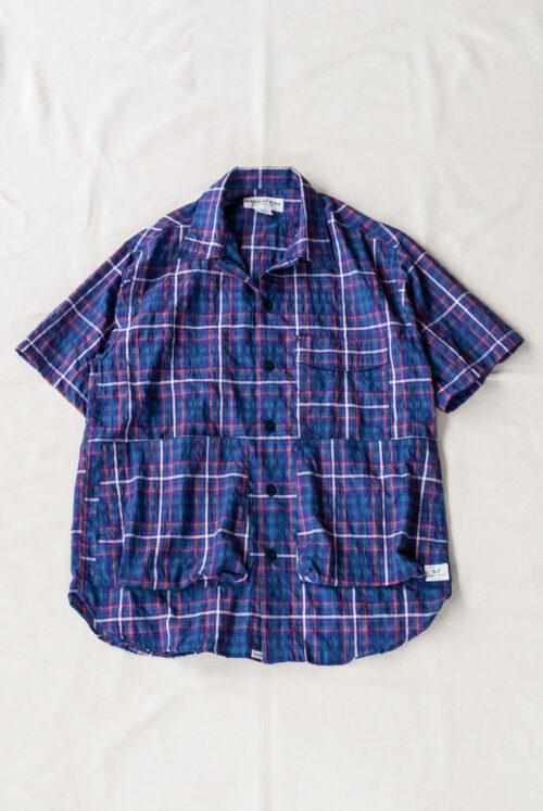 SASSAFRAS Digs Crew Half 1/2 C/P Ripple Check Blue(Purple)