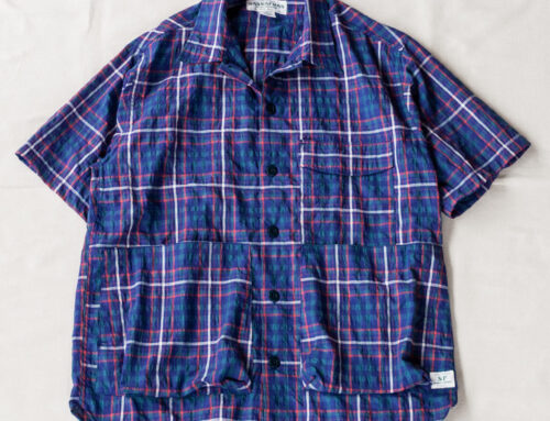 SASSAFRAS Digs Crew Half 1/2 C/P Ripple Check Blue(Purple)