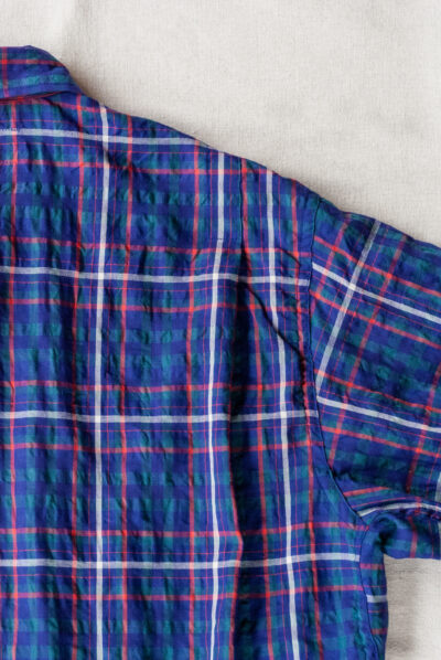 SASSAFRAS Digs Crew Half 1/2 C/P Ripple Check Blue(Purple)