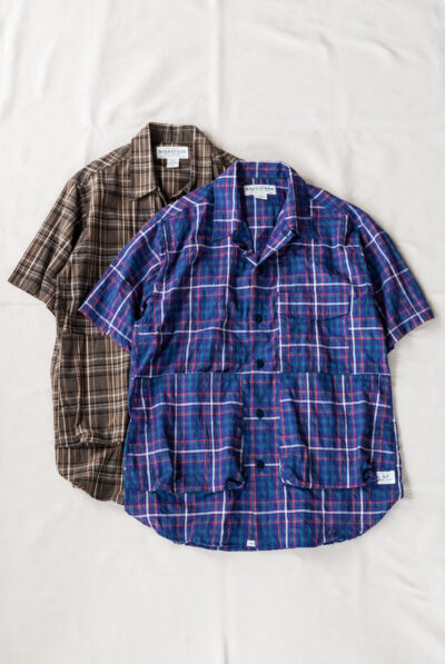 SASSAFRAS Digs Crew Half 1/2 C/P Ripple Check Blue(Purple)