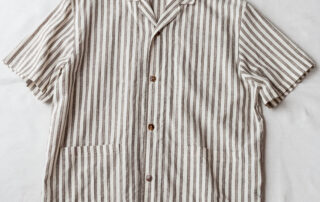 Frank Leder Farmers Striped C/L Short Sleeve Shirt with Front Pocket