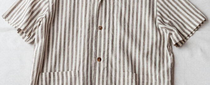 Frank Leder Farmers Striped C/L Short Sleeve Shirt with Front Pocket