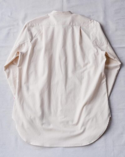 Frank Leder 60’s German Military Bedsheet Old Style Stand Collar Shirt Natural