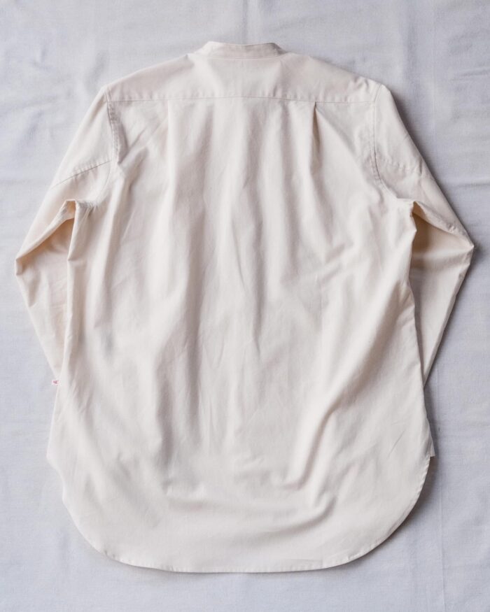 Frank Leder 60’s German Military Bedsheet Old Style Stand Collar Shirt Natural