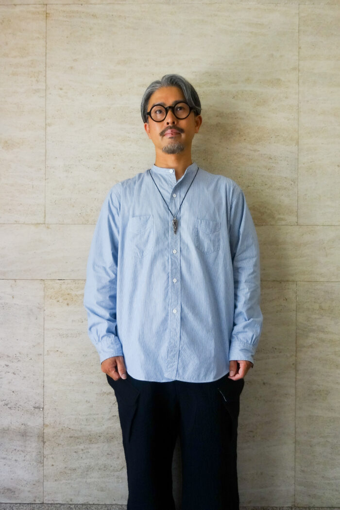 Post O’Alls Neutron-D feather chambray - W Blue Stripe