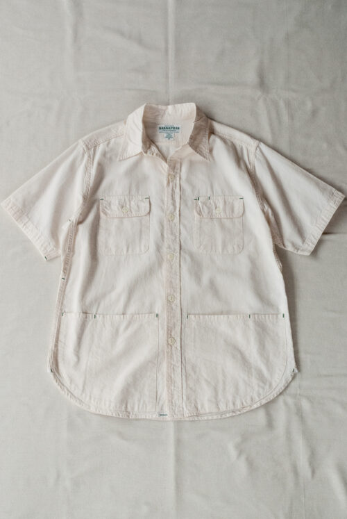 SASSAFRAS C&P.O. Apron Shirt 1/2 5oz Chambray Natural 2019 Archive
