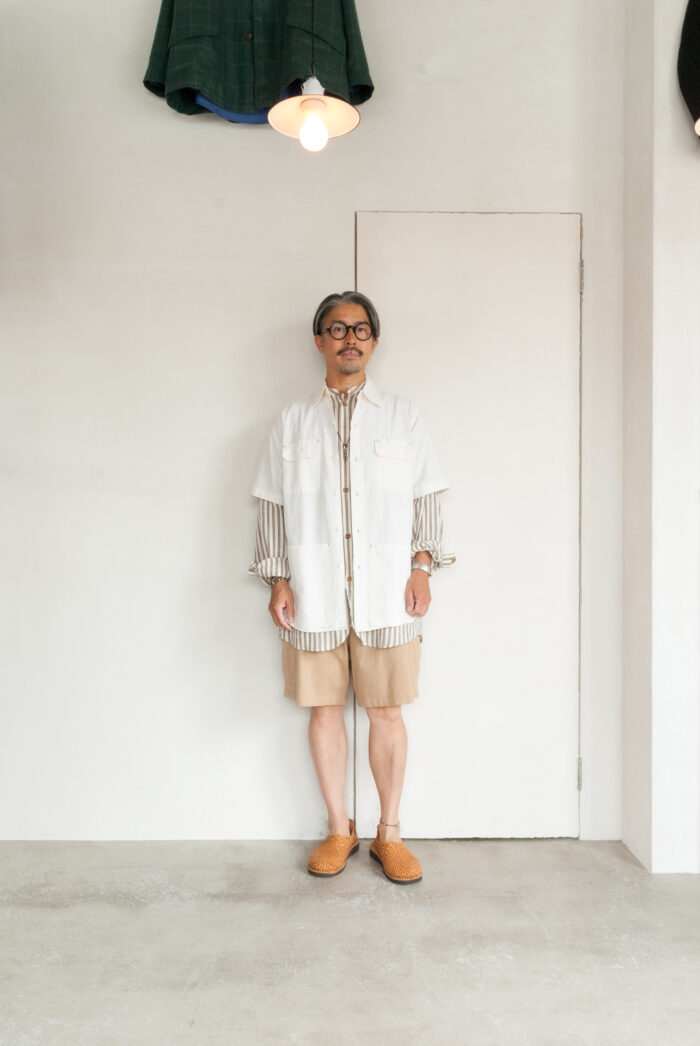 SASSAFRAS C&P.O. Apron Shirt 1/2 5oz Chambray Natural 2019 Archive